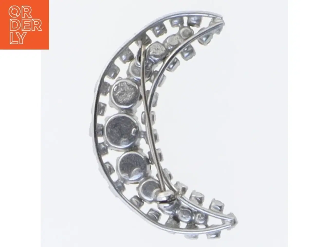 Billede 2 - Broche med måneformede rhinsten (str. 5 cm)