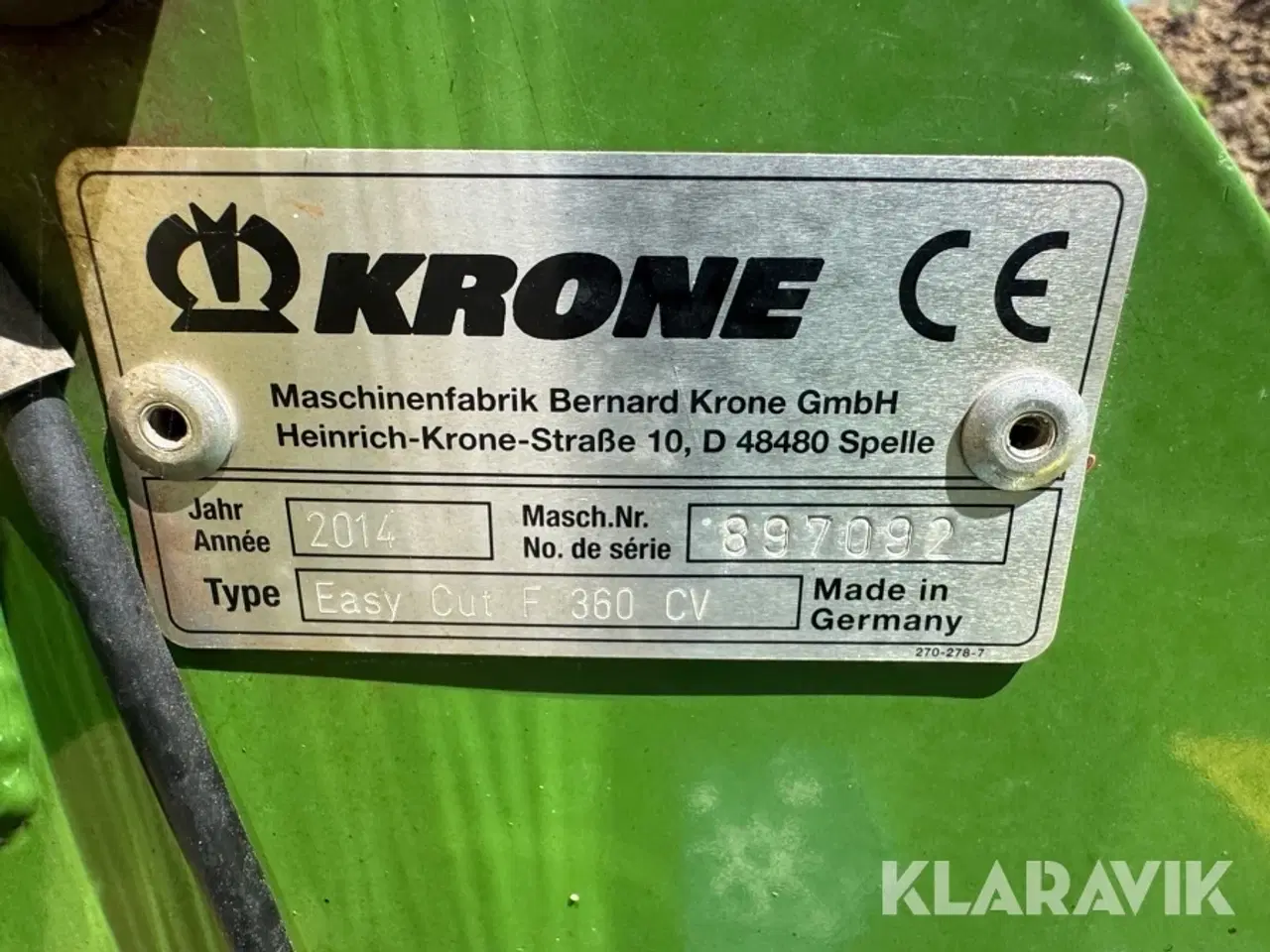 Billede 3 - Skiveslåmaskine Krone Easy Cut F 360 CV