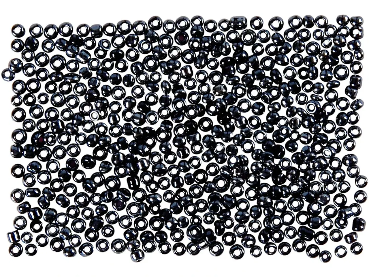 Billede 1 - Mørk Grå Rocaiperler 1,7 mm - 500g til Smykker