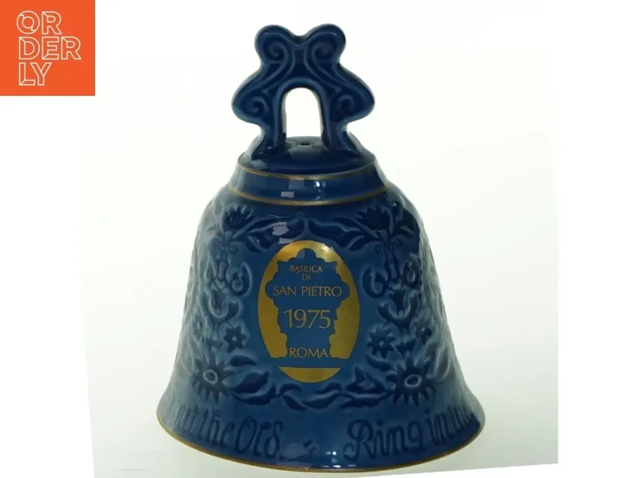 Billede 1 - Dekorativ keramisk klokke fra Copenhagen Porcelain (str. Ø, 10 cm x 13 cm)