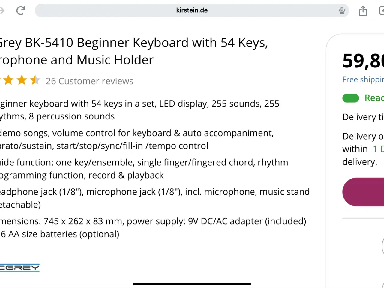 Billede 3 - Keyboard, nyt og uåbnet