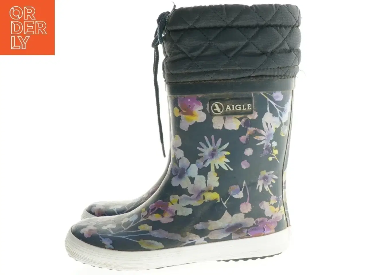 Billede 1 - Blomstrede gummistøvler (str. 30)