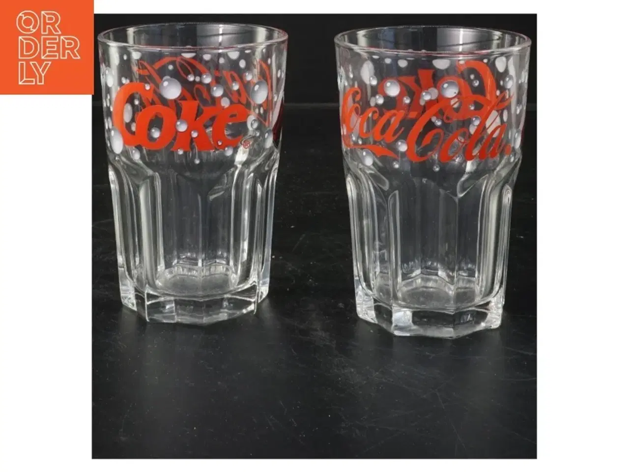 Billede 1 - Coca Cola glas, sæt af to (str. 12x9 cm)