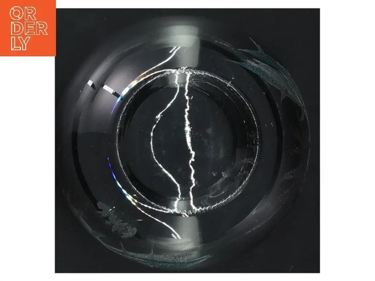 Billede 3 - Rund glas vase med udsmykning (str. Ø 13 cm)