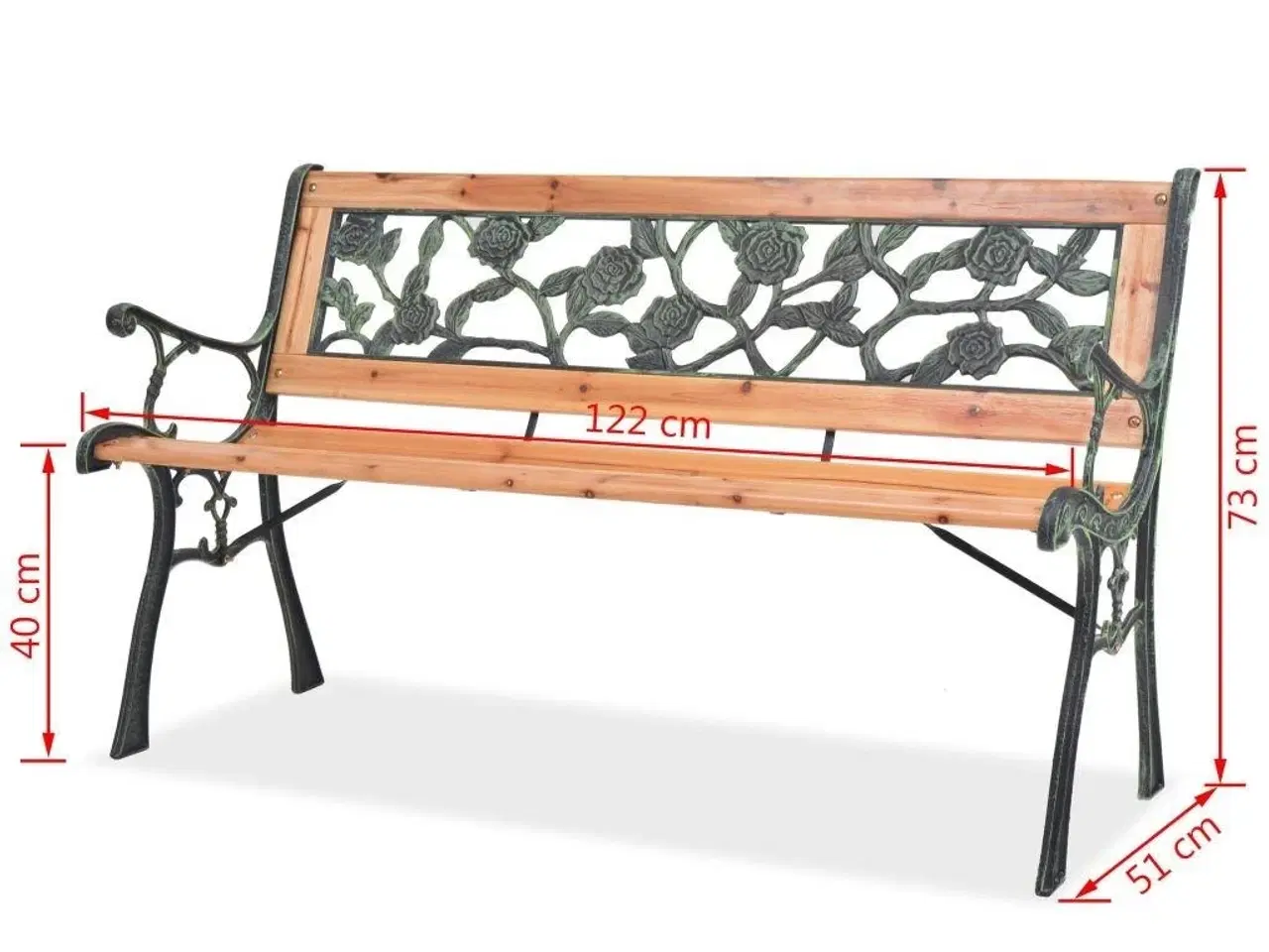 Billede 7 - Havebænk 122 cm træ