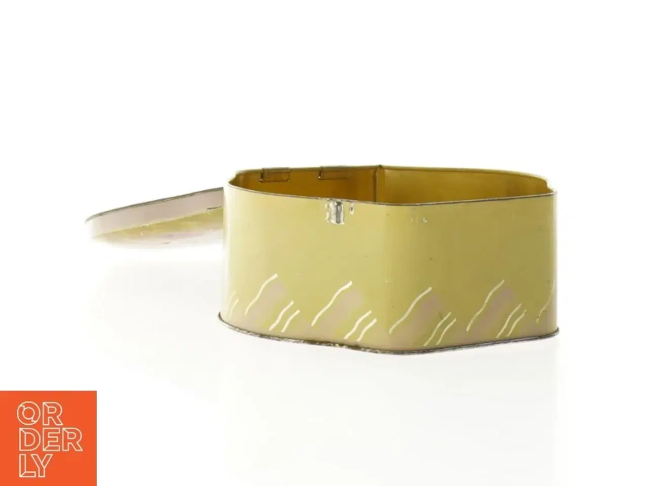Billede 3 - Antik Engelsk metaldåse 1920&#39;erne med blomstermotiv (str. 16,5 x 16,5 x 7 cm)