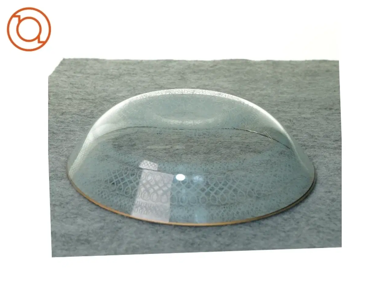 Billede 2 - Glasskål med Blonde Dekoration og Guldkant (str. 22 x 5 cm)