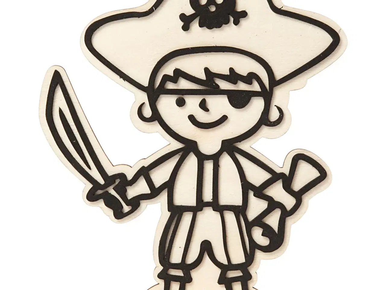 Billede 1 - Unik Pirat Dekorationsfigur 19 cm - Personliggør Selv