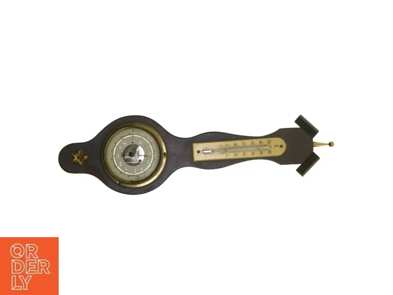 Billede 1 - Vintage barometer med termometer (str. 34. cm)