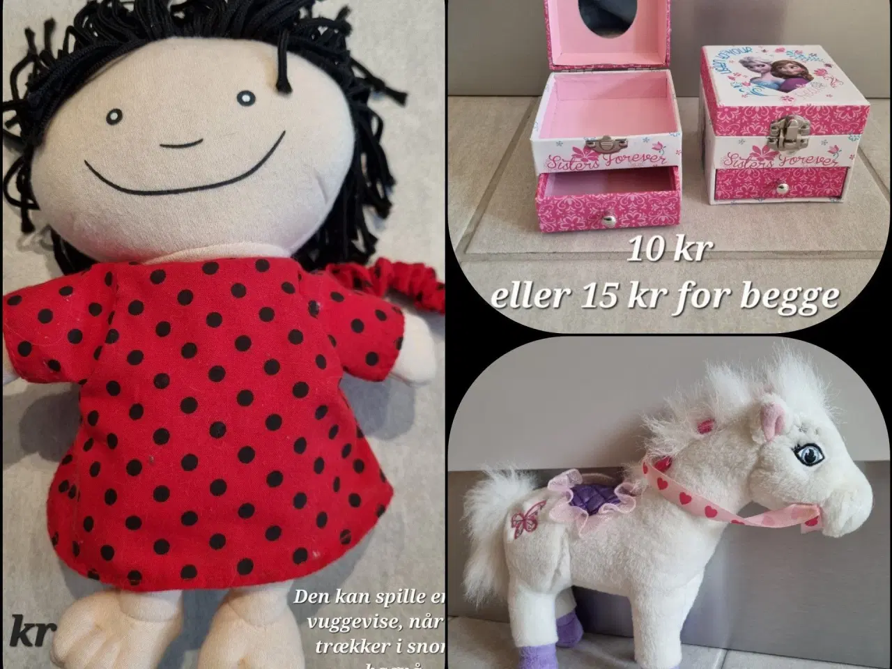 Billede 3 - legetøj Dukke, bamse, hårbøje, kasketter