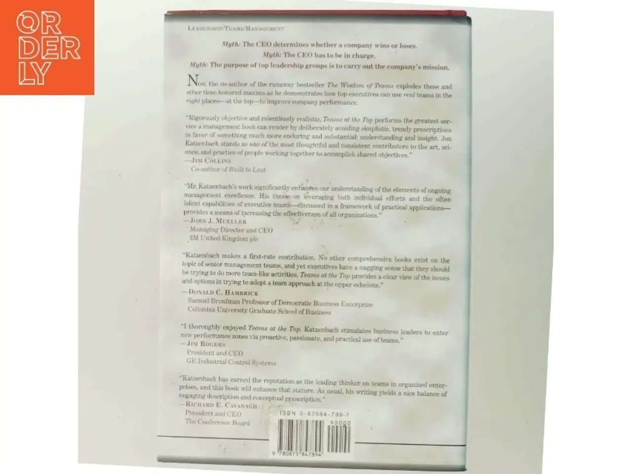 Billede 3 - Teams at the top : unleashing the potential of both teams and individual leaders af Jon R. Katzenbach (Bog)
