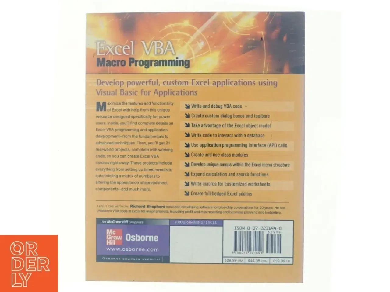 Billede 3 - Excel VBA macro programming af Richard Shepherd (Bog)