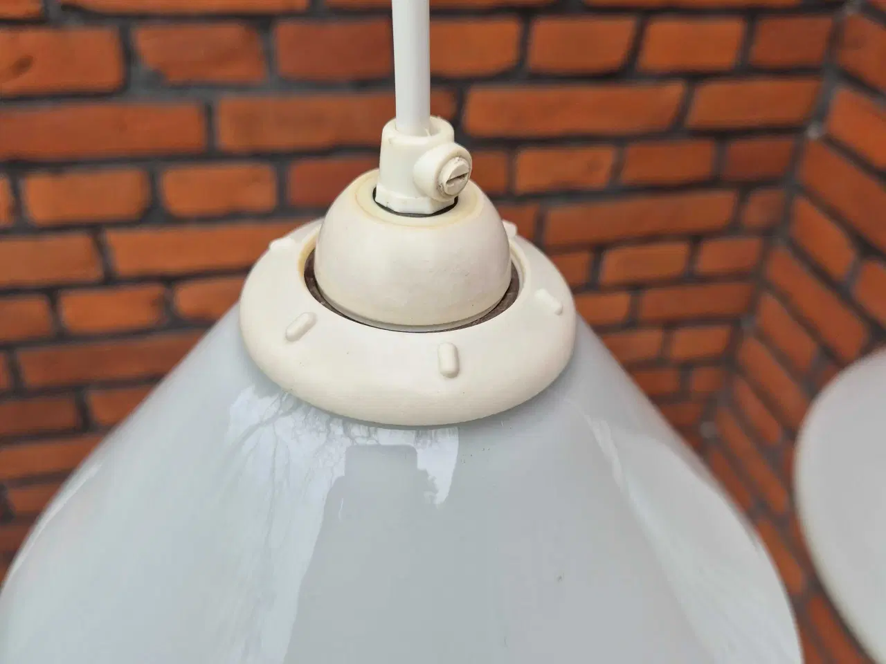 Billede 9 - Perfekte retrolamper i hvidt opalglas 
