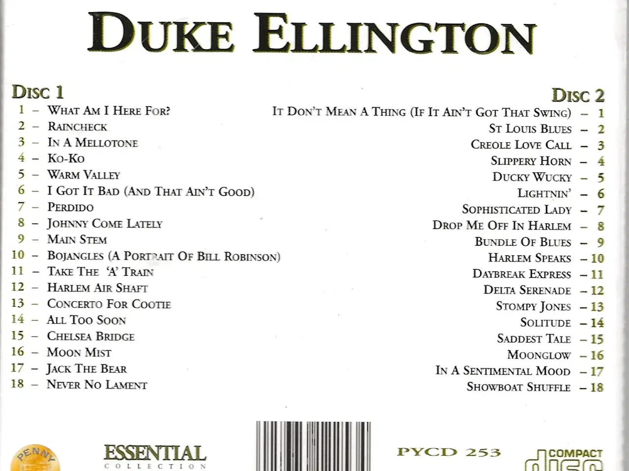 Billede 2 - Duke Ellington. 2 CD'er