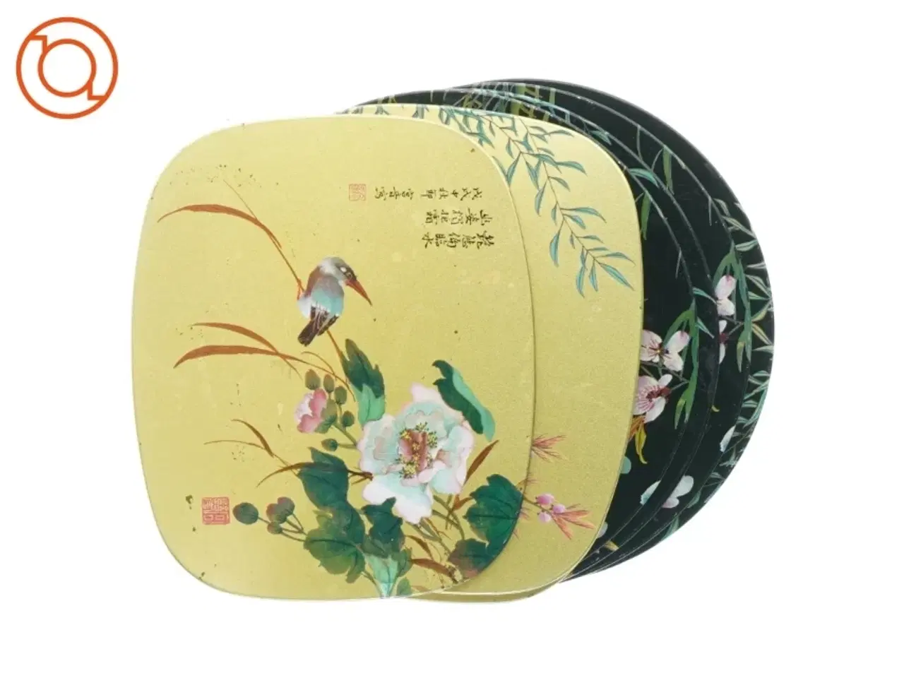 Billede 1 - Dekorative asiatiske bordskånere (str. Ø 20 cm)