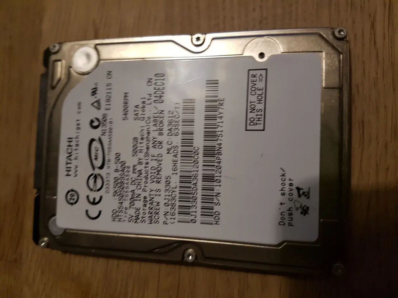 Billede 1 - 2.5" Hitachi 500GB harddisk !