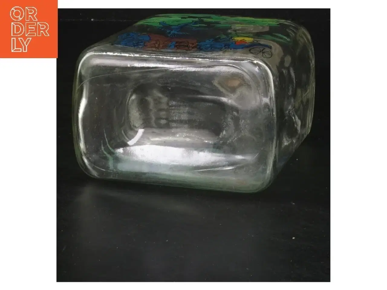 Billede 3 - Dekorativ flaske med prop fra Holmegaard (str. 17,5 cm)