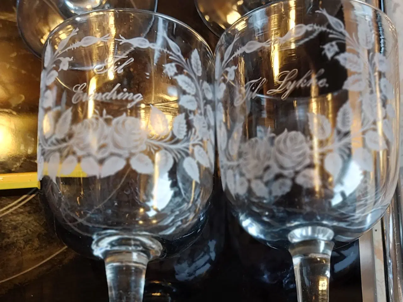 Billede 2 - ANTIKKE ERINDRINGS GLAS - TIL LYKKE  TIL ERINDRING