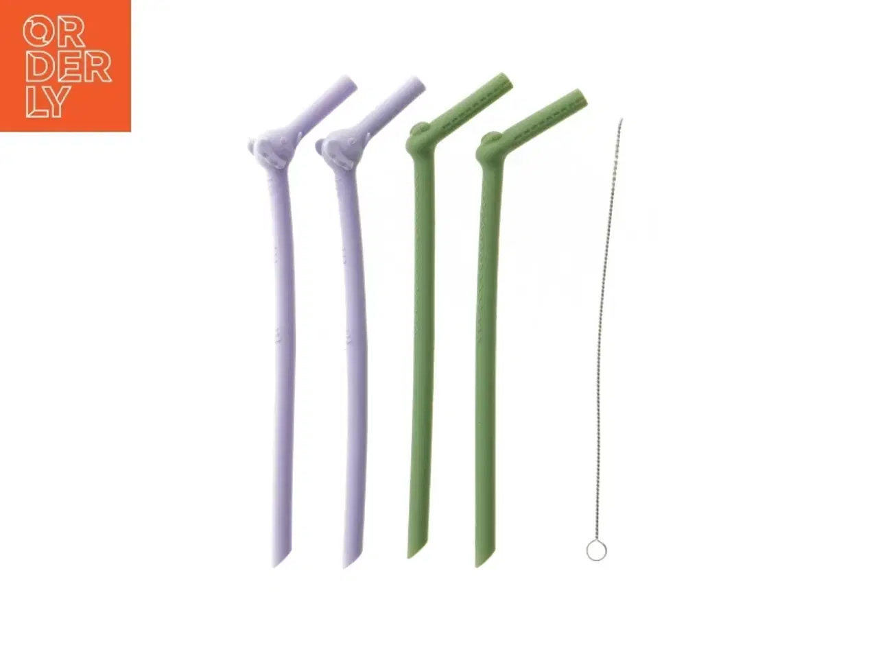 Billede 1 - Genanvendelige sugerør med rengøringsbørste fra Tiger (str. 23 cm. 4 styk)