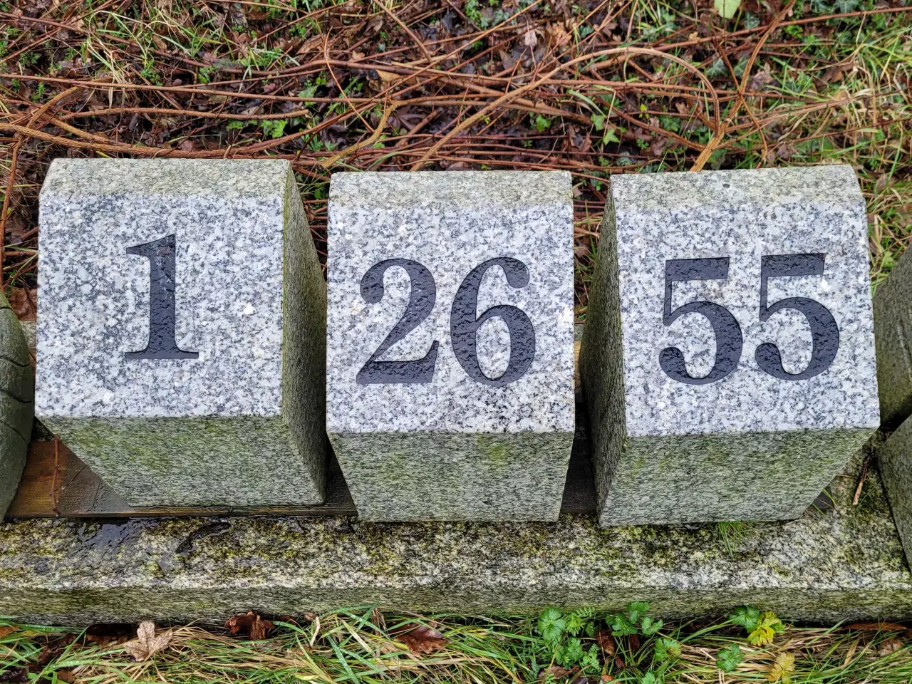 Billede 1 - husnummer i granit