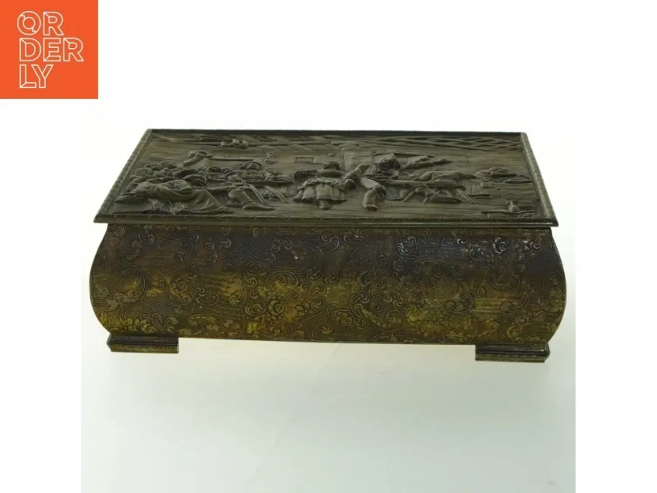 Billede 6 - Dekorativ bronze boks med låg (str. 21 x 16 cm)