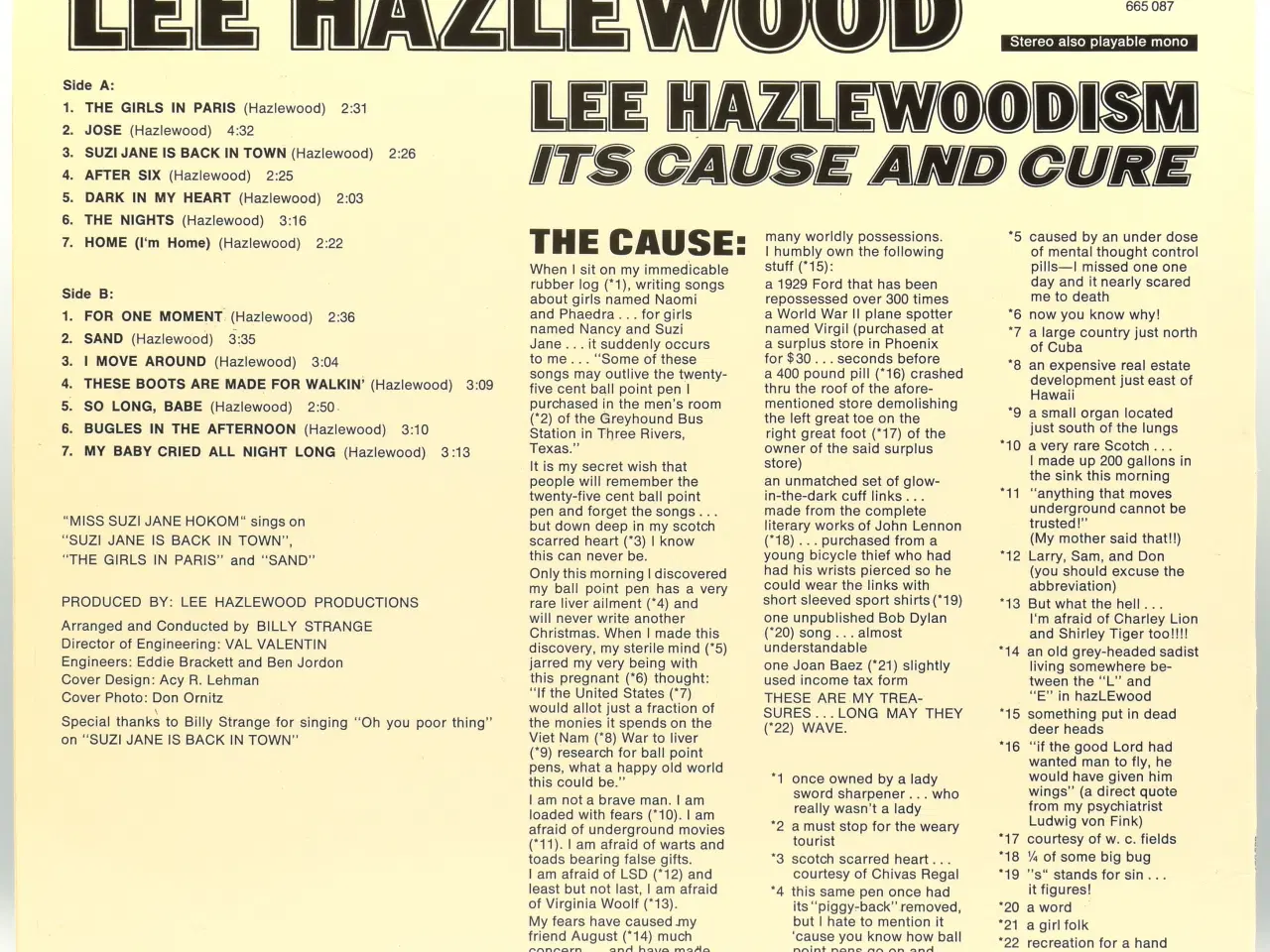 Billede 2 - Lee Hazlewood -This Is Lee Hazlewood  -1967- EX/EX