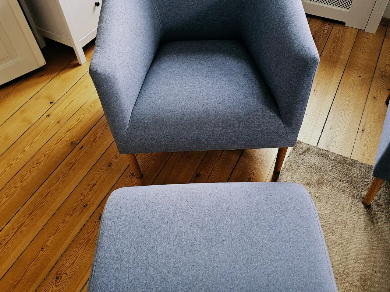 Billede 6 - Flot dueblå sofagruppe 3+2+1