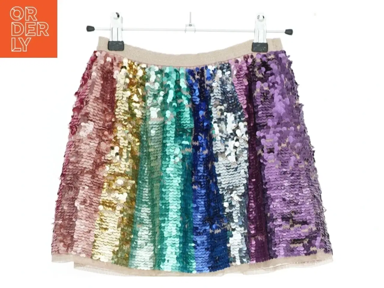 Billede 2 - Pailletnederdel i regnbuefarver fra H&M (str. 122)