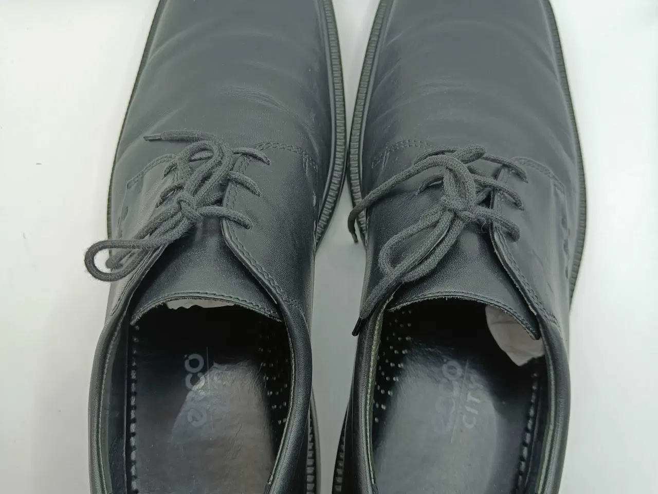 Billede 5 - Ecco sort læder sko 45str