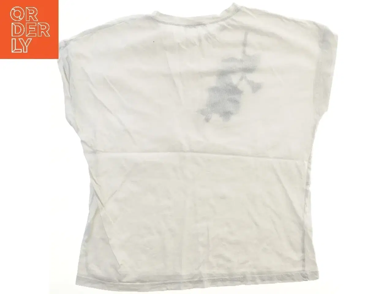 Billede 2 - Hvid T-shirt med blomsterbroderi fra Zara (str. M)