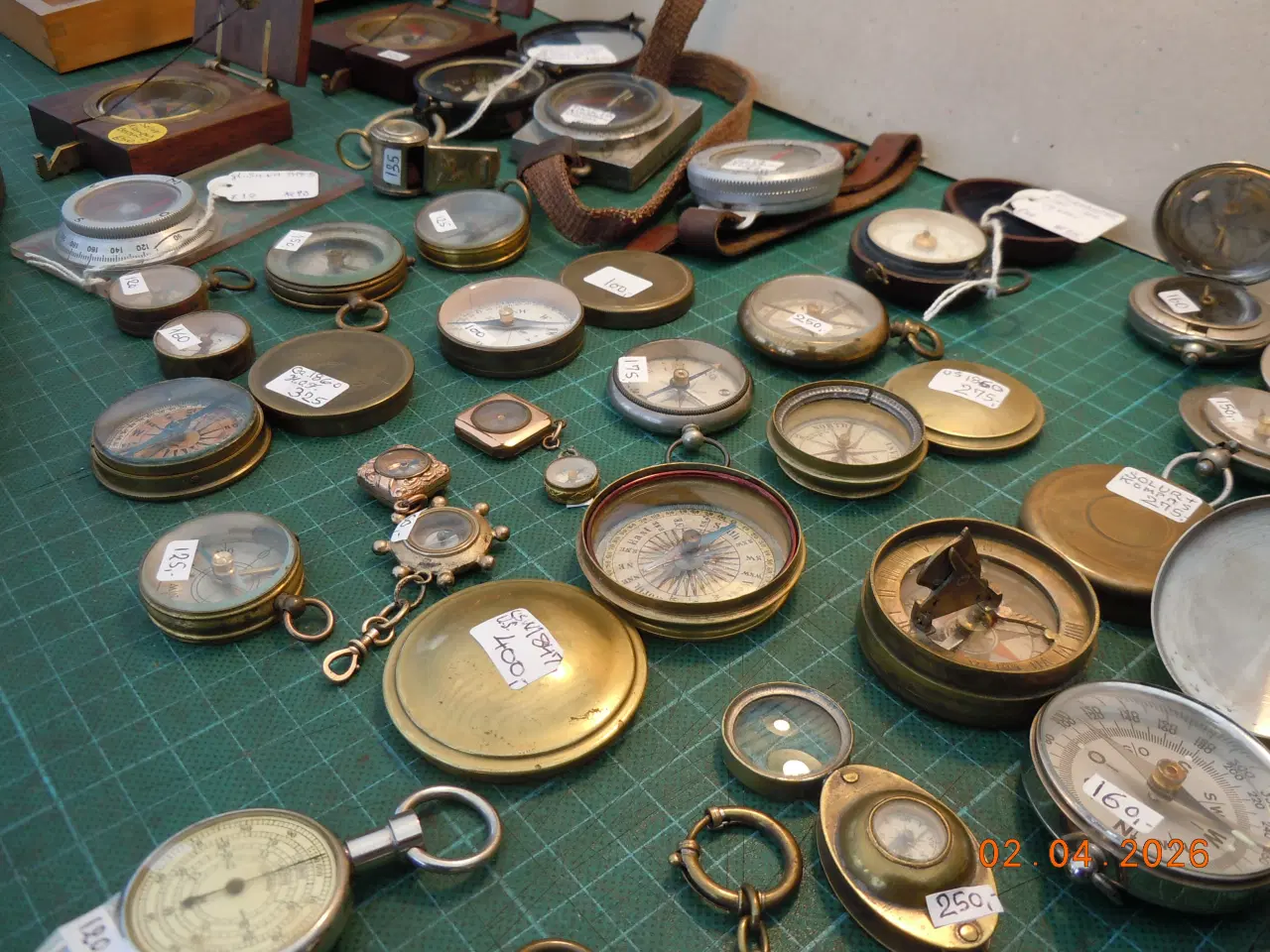 Billede 8 - Samling kompasser, Solur, træ, messing, bronze M.V