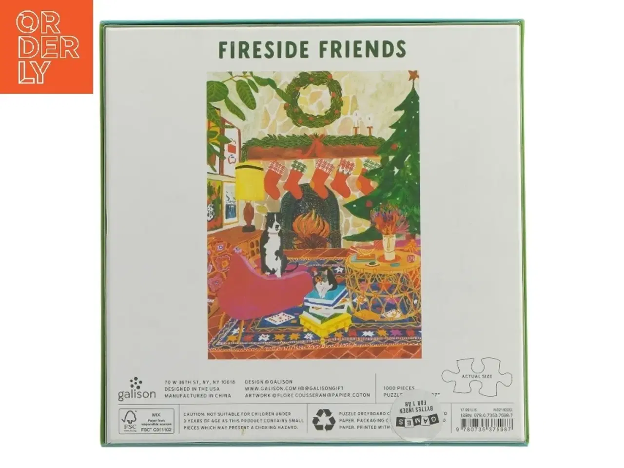 Billede 3 - Fireside Friends puslespil fra Galison (str. 1000 brikker cm)