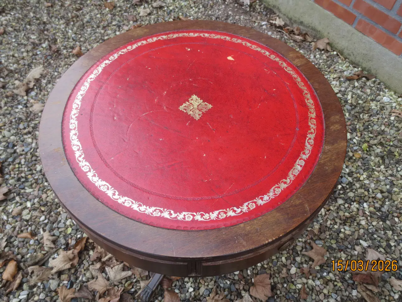 Billede 2 - 1 stk Rund Sidebord med 3 skuffer