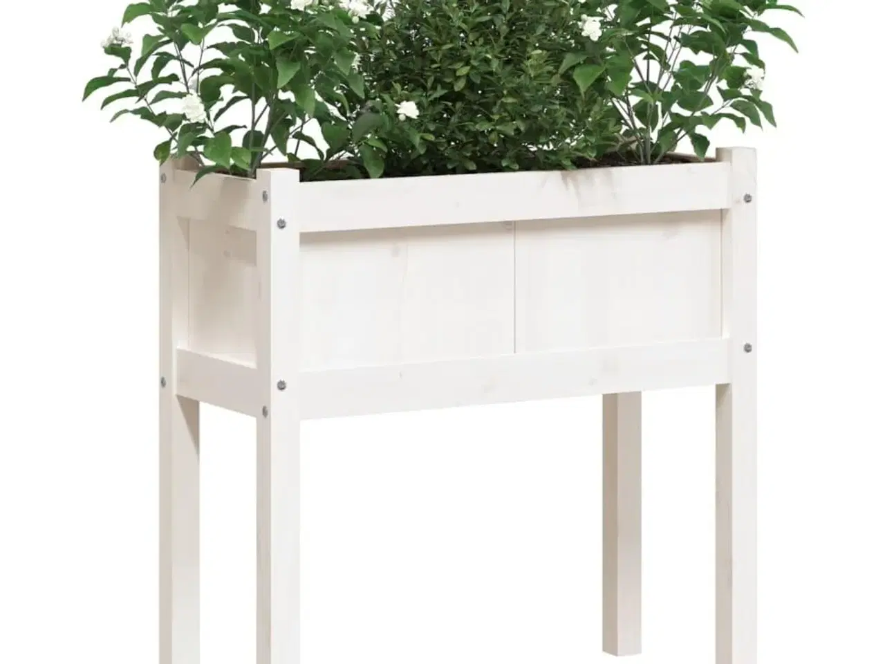 Billede 4 - Plantekasse med ben 70x31x70 cm massivt fyrretræ hvid