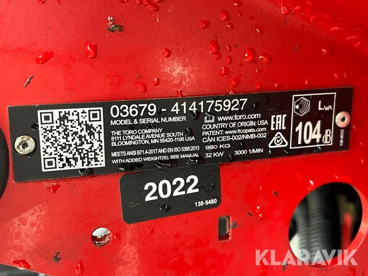 Billede 8 - Græsslåmaskine Toro Fairwayklipper 5610