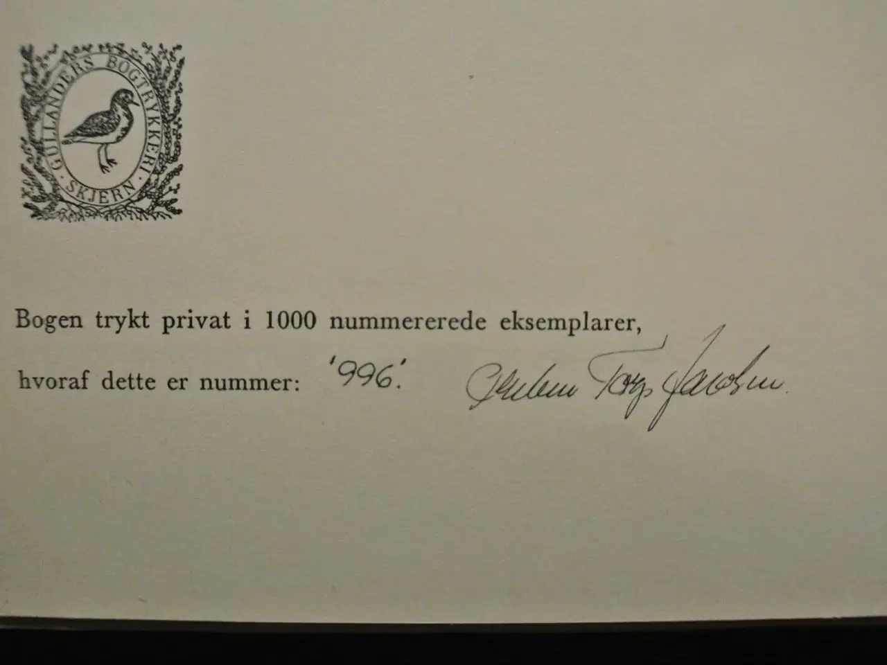 Billede 2 - fluebinding nr. 996 af 1000 eks. signeret, af preb