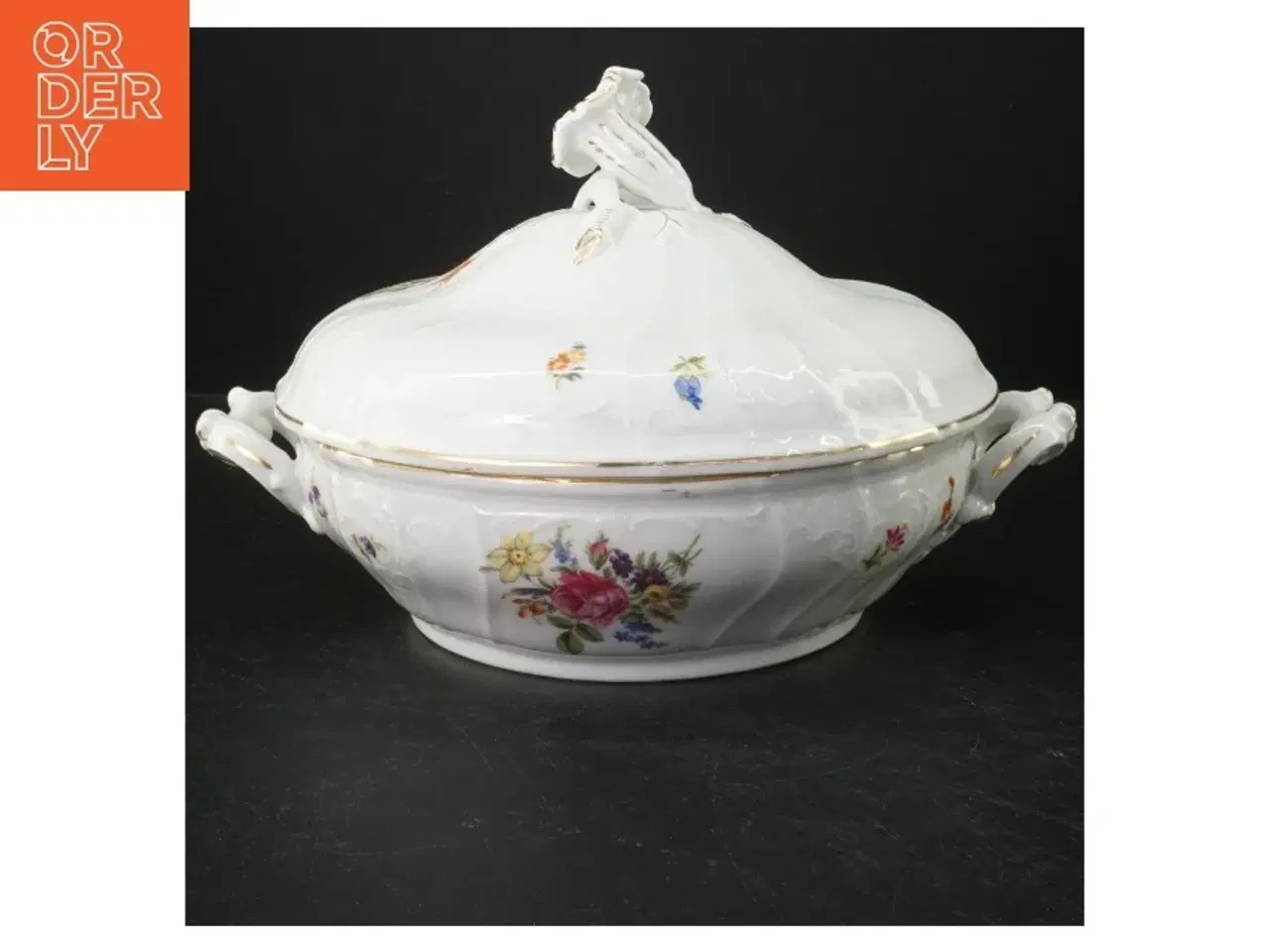 Billede 1 - Porcelænssuppegryde med låg fra H&C (str. Ø 22,5 cm)