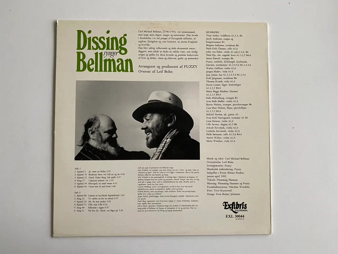 Billede 4 - LP, Dissing ‎– Dissing Synger Bellman