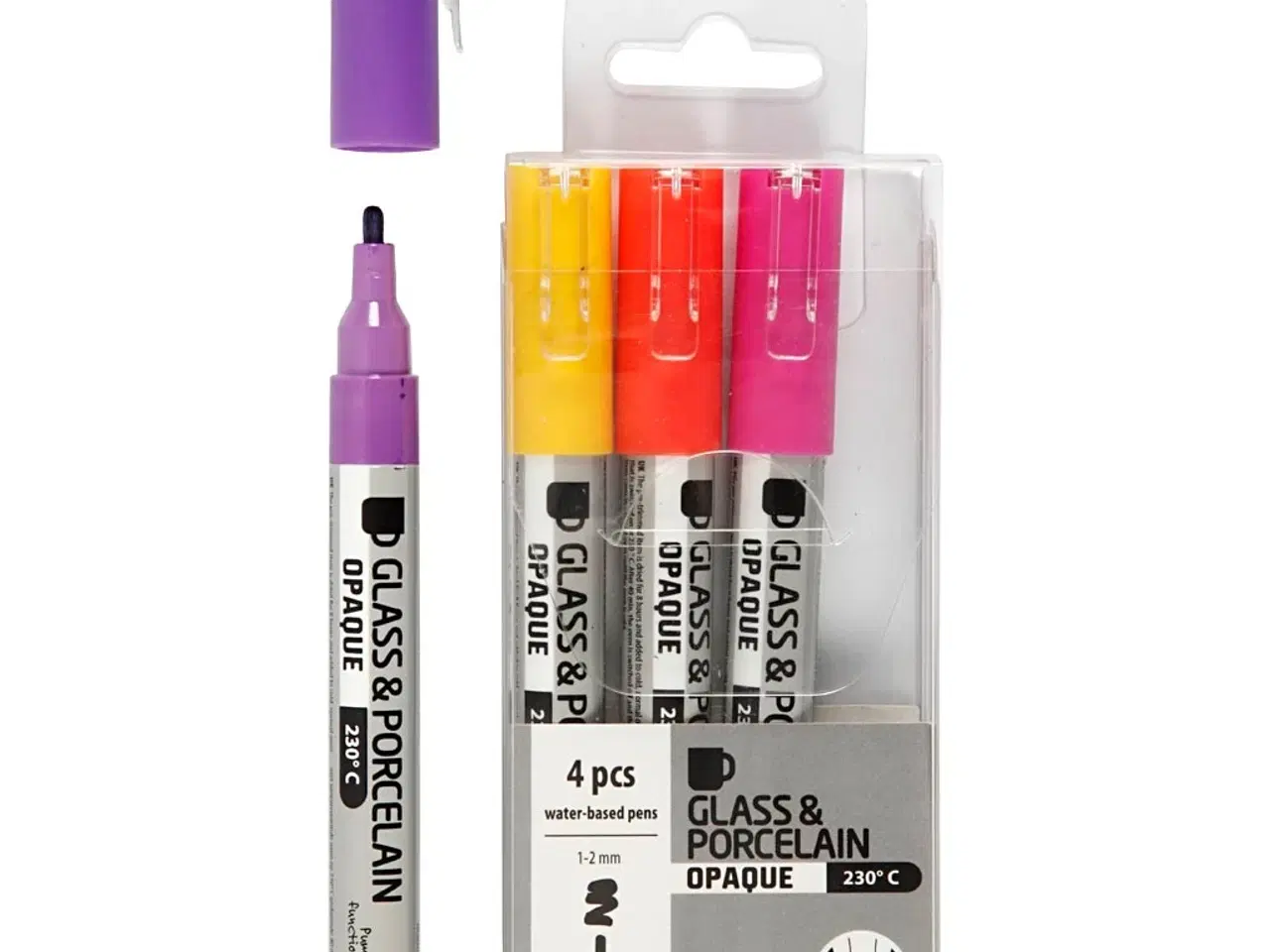 Billede 1 - Glas- og Porcelænstusch 4 stk. - Halvdækkende Farver