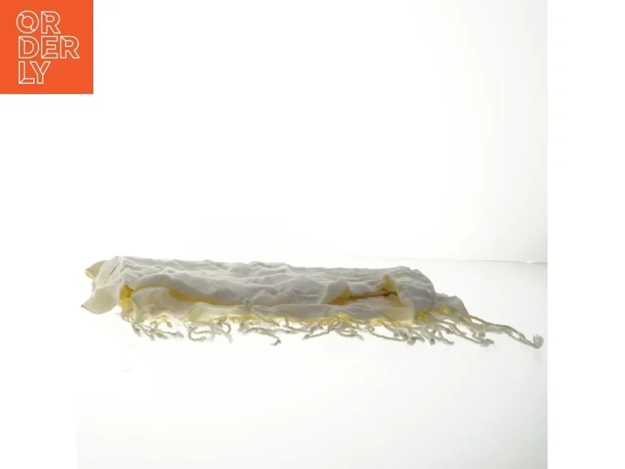 Billede 2 - Beige tørklæde med frynser (str. 70x160 cm)