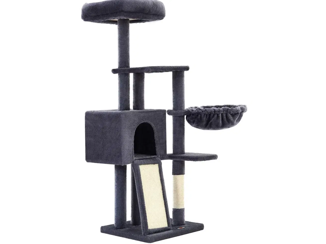 Billede 1 - Kattetræ med kradsebræt 135 cm – SONGMICS/Feandrea, mørkegrå