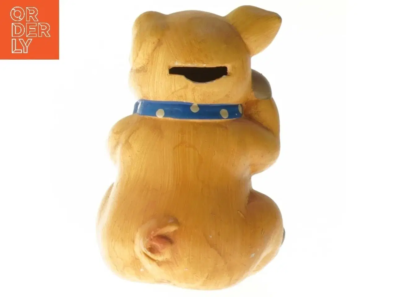 Billede 5 - Sparegris med blå halsbånd (str. 17 cm)