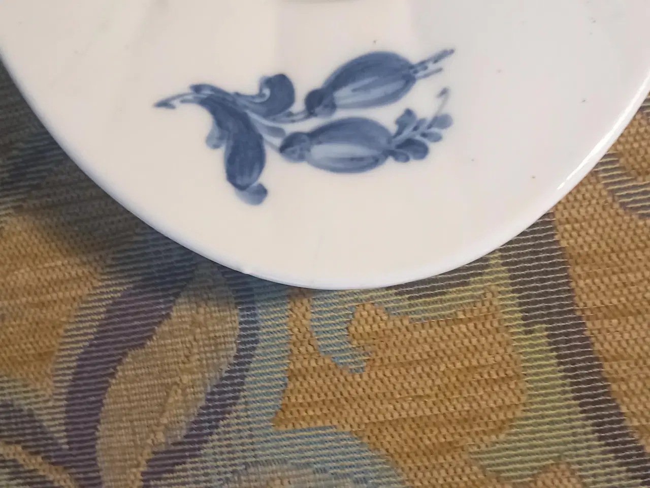 Billede 3 - 10/8542 Fiskefad. Blå blomst.