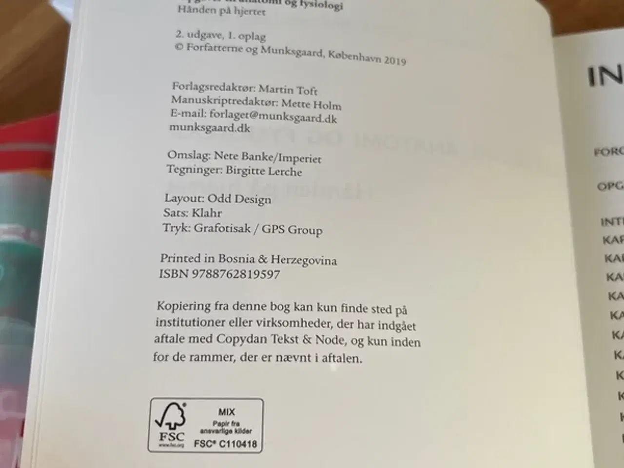 Billede 2 - Anatomi og fysiologi opgaver 2.udgave