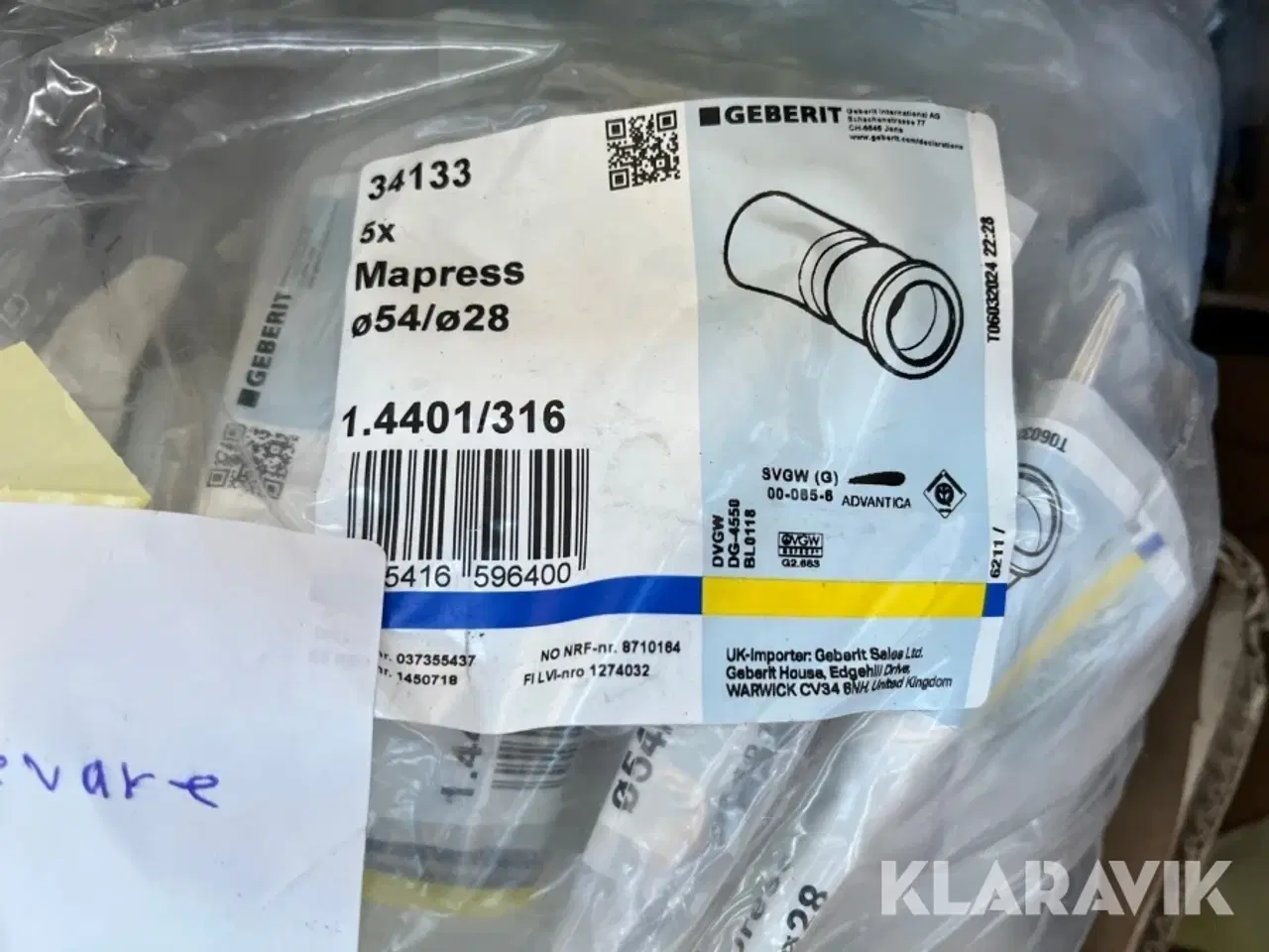 Billede 7 - Lot - mapress fittings, rørbærere og øvrigt