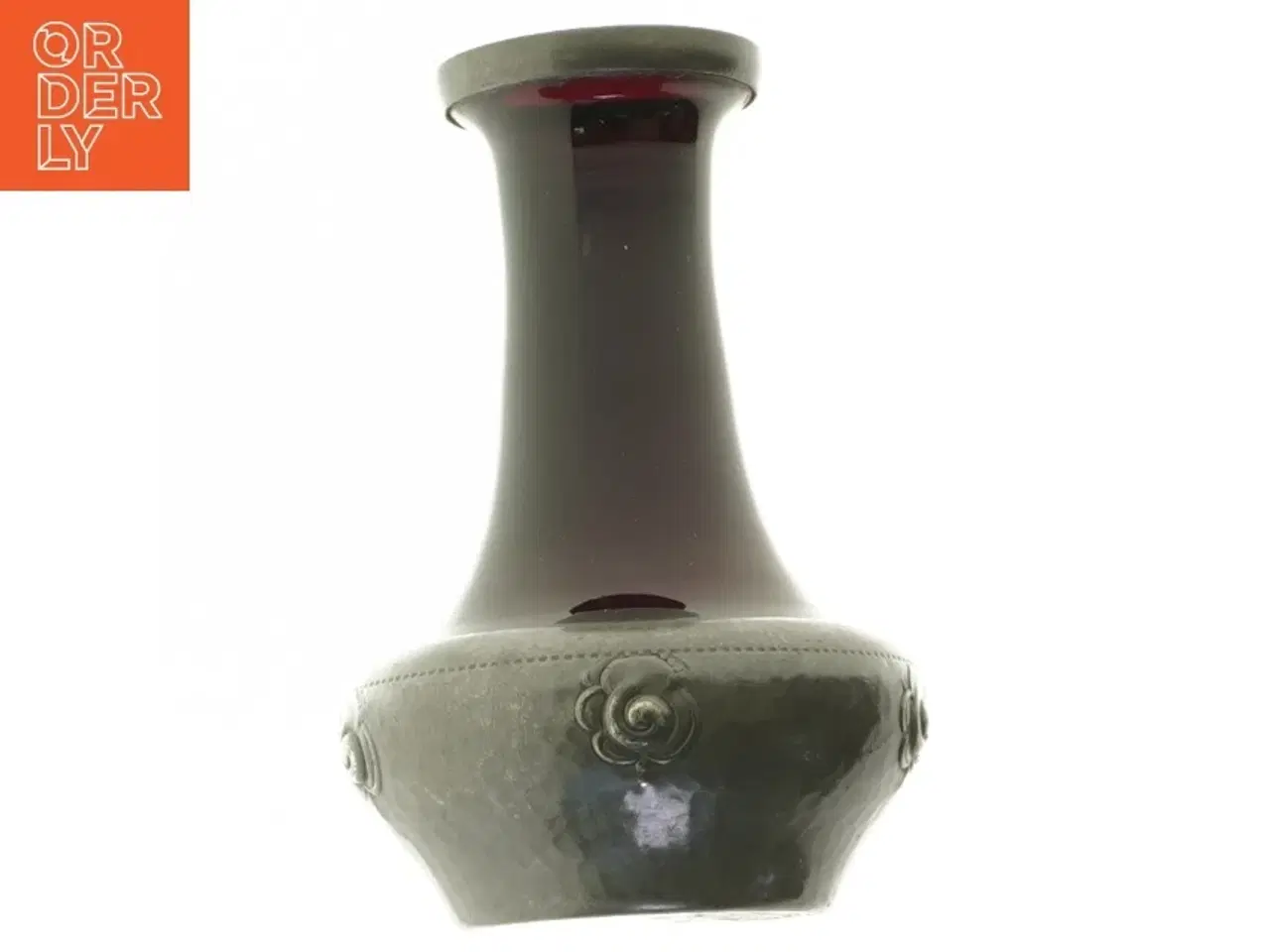 Billede 2 - Gl. vase med tin(str. 14 cm)