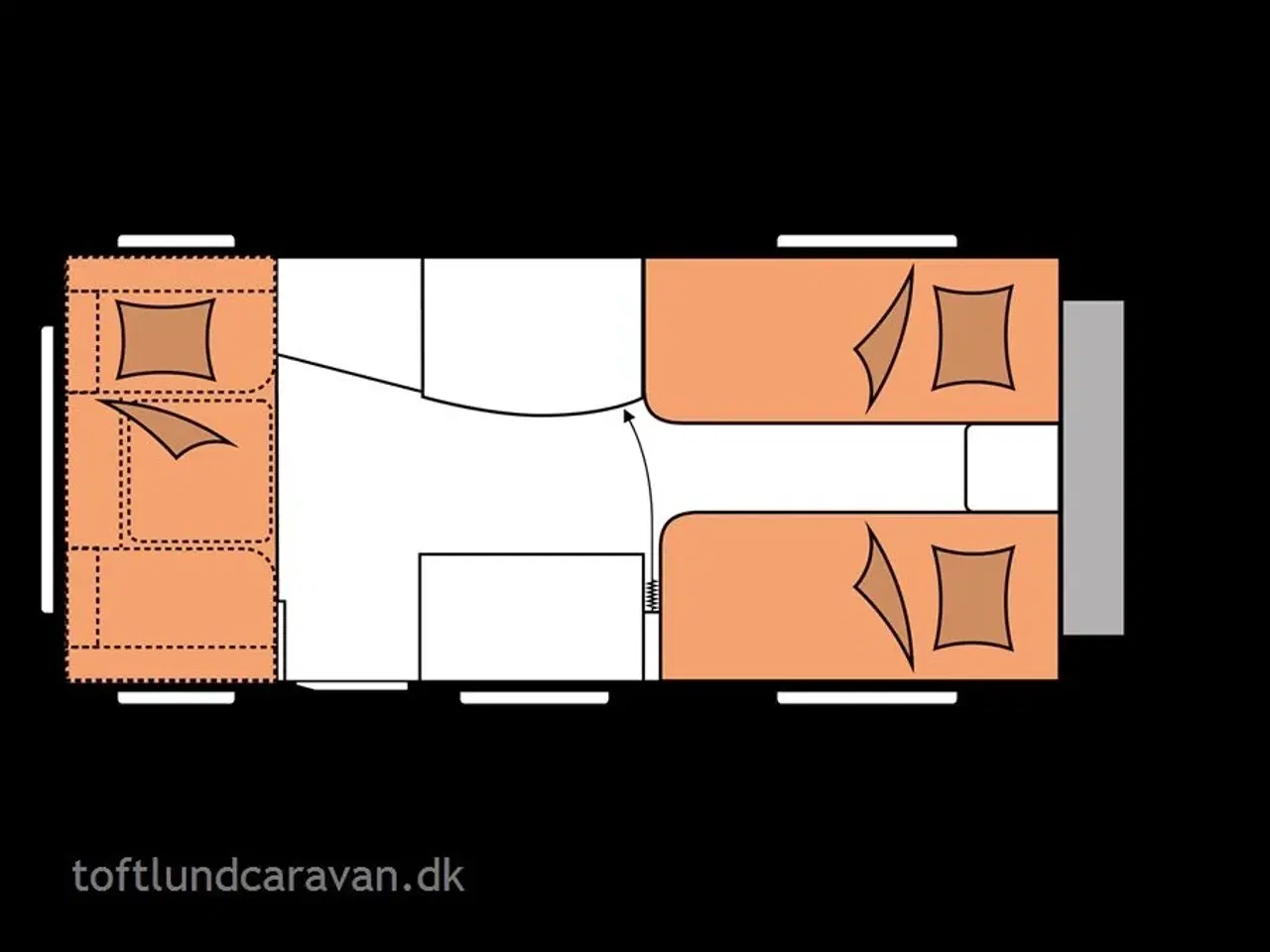 Billede 8 - 2025 - Hobby On Tour 460 DL    aut. HOBBY forhandler. NY 2025 ENKELTSENGE m/lameludtræk. NU PÅ LAGER klar til omgående levering.