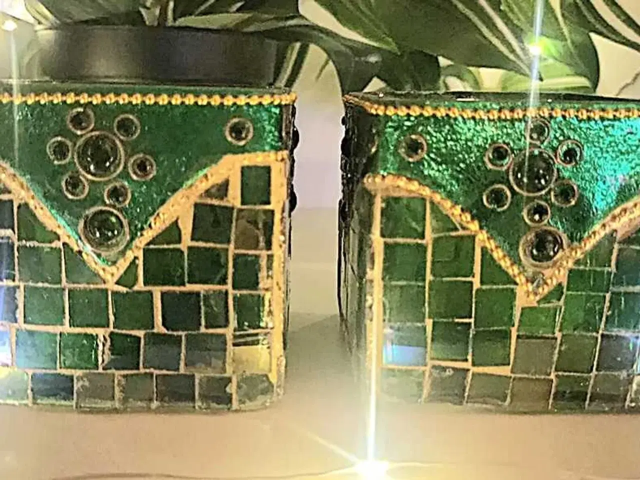 Billede 1 - To Grønne Lysestager