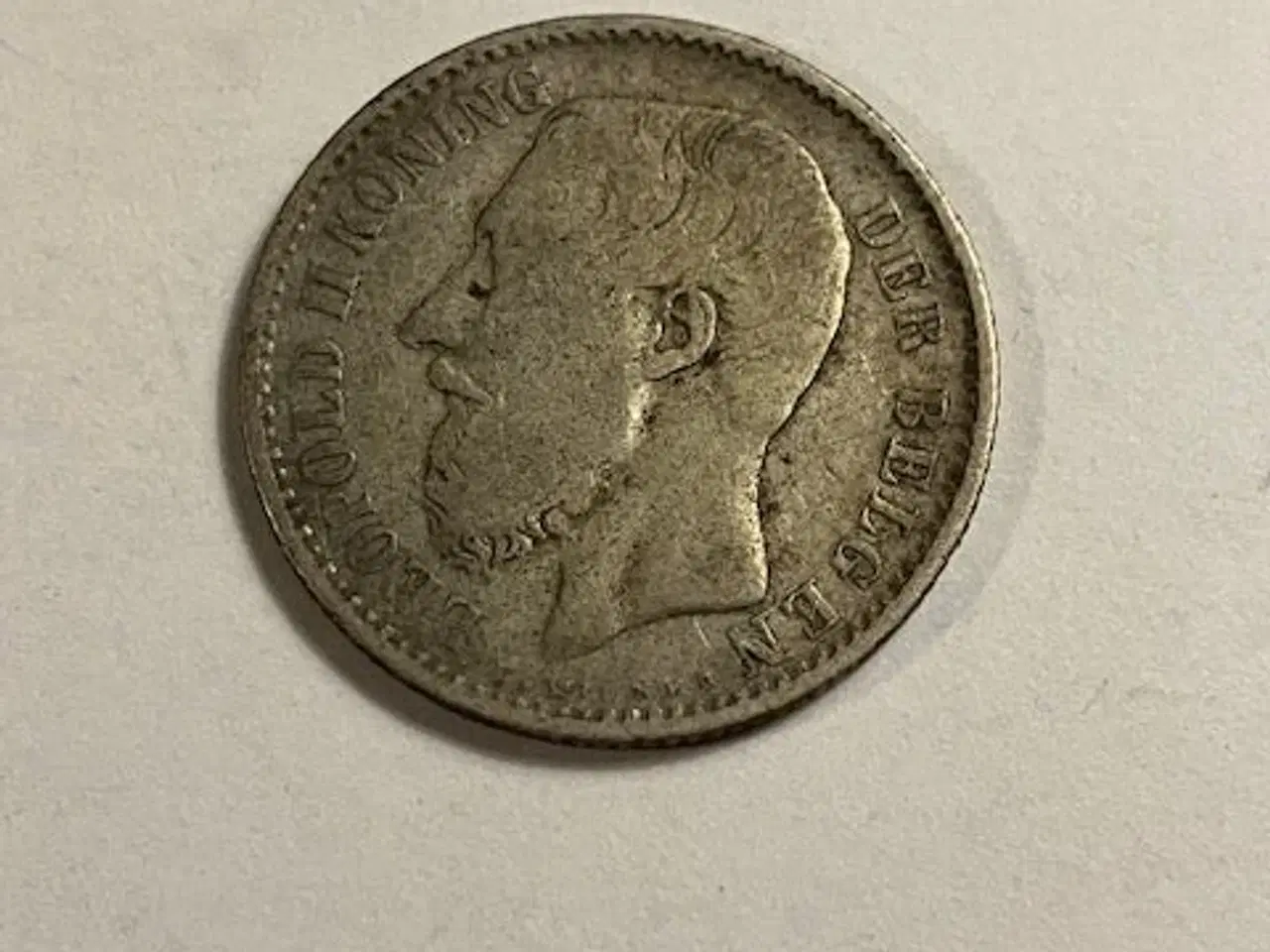 Billede 2 - 1 Franc Belgium 1886