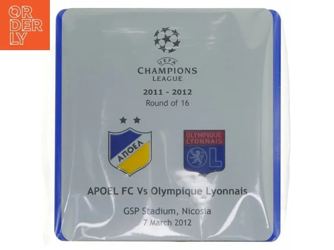 Billede 5 - UEFA Champions League Plastikplakat fra UEFA (str. 15x16 cm)